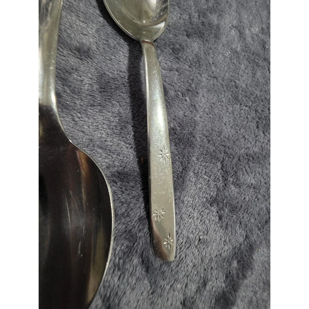 Vintage IMPERIAL USA Stainless Silverware FALCON/NOREEN Set of 6 Spoon Lot GuC